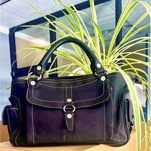 Celine Dion Authentic beautiful vintage calfskin leather black bag.